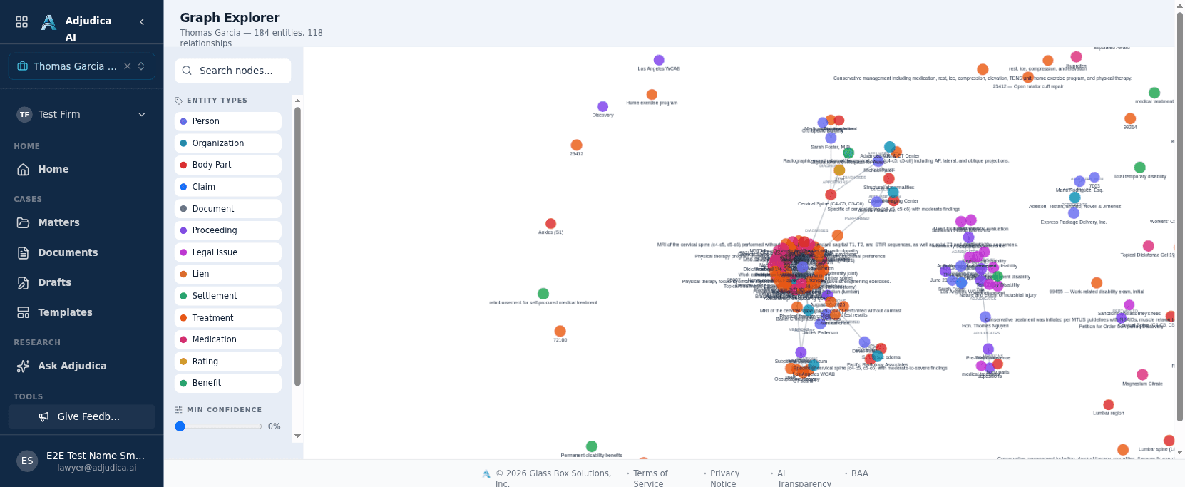 The matter knowledge graph explorer