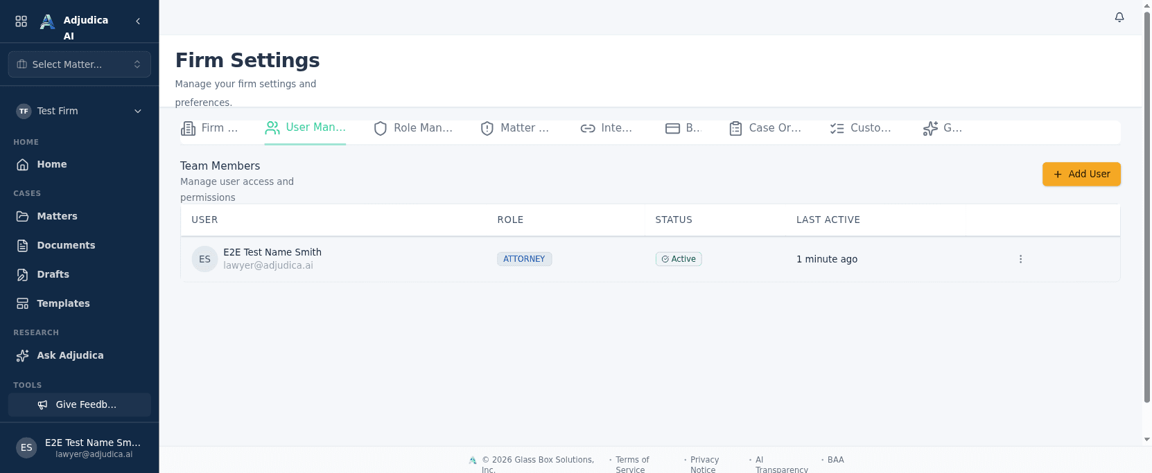 User management